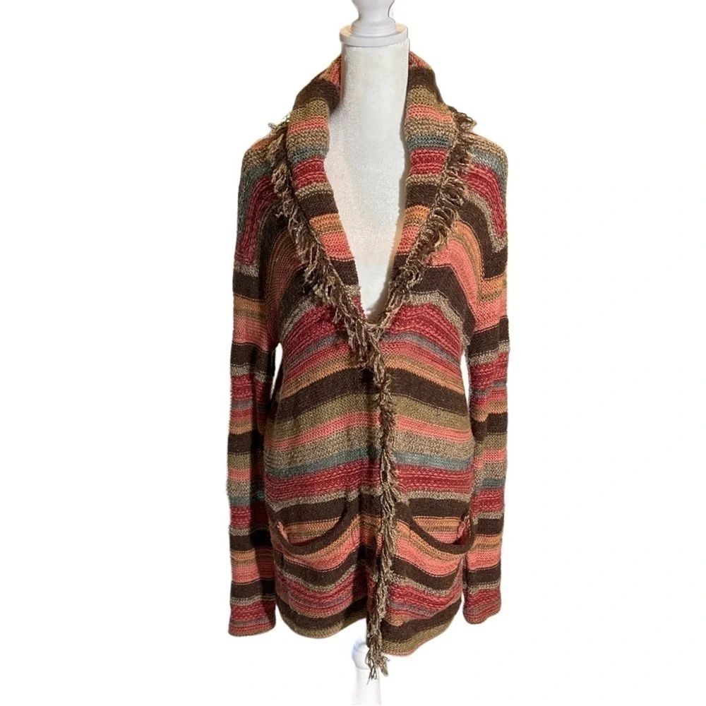 Exquisite Ralph Lauren Denim and Supply Multicolor Fringe Cardigan 💋 - Picture 3 of 11